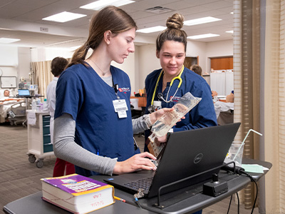 Two nursing students